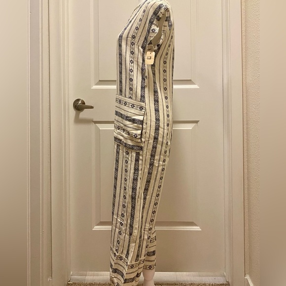 Monteau Linen-blend Boho Jumpsuit (XS) - Picture 5 of 9
